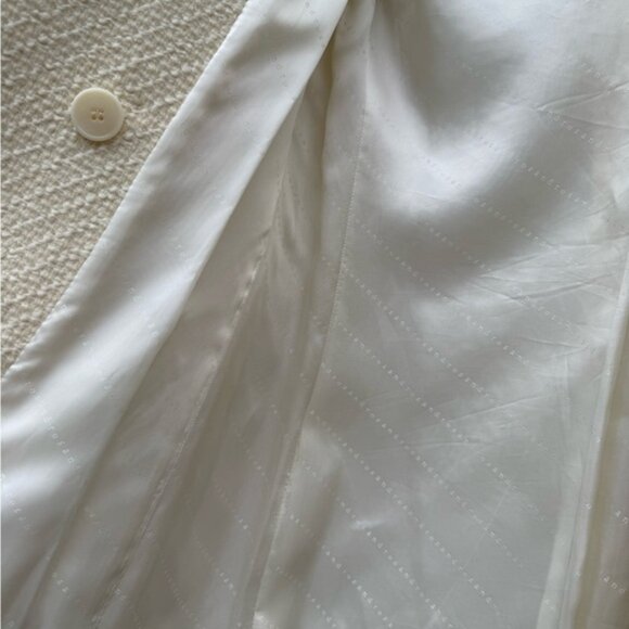 Sandro ivory Textured Double-Breasted Pea Coat - Picture 5 of 5